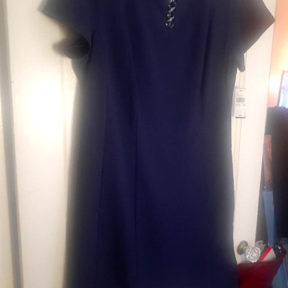 plus size navy blue dress'stretch 'tags attached